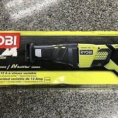 NEW RYOBI RJ186V 12 AMP CORDED RECIPROCATING SAW