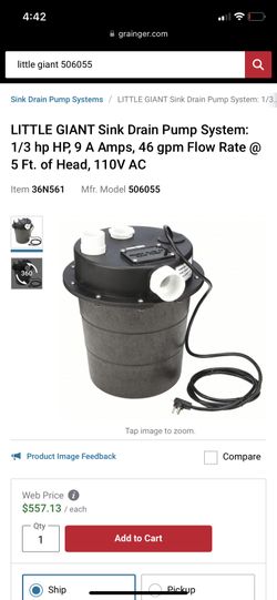 WRS-6 Little Giant Drain Pump Water Removal Pump System