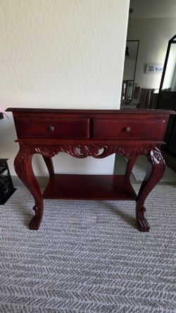 Console Table with Carved Detail