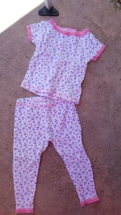 Carter's babygirl 2 of pajamas/ play set size 18 months