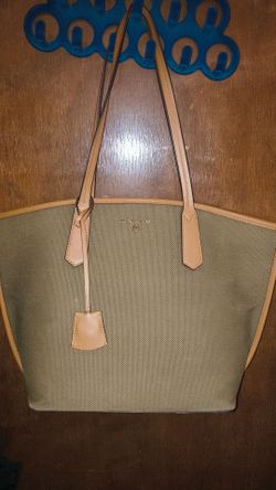 Michael Kors Jane Large Tote Bag - Olive Green Canvas
