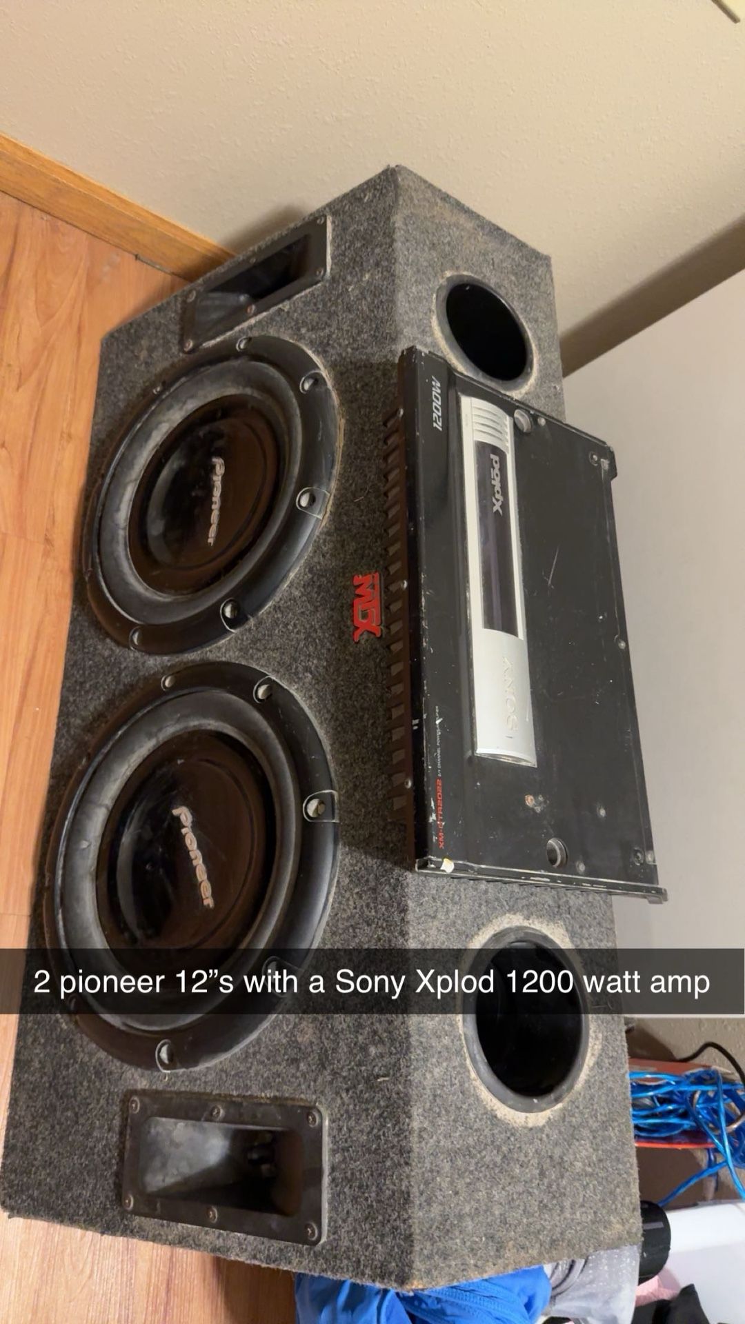 2 Pioneer 12” Subwoofer In a MTX Subwoofer
