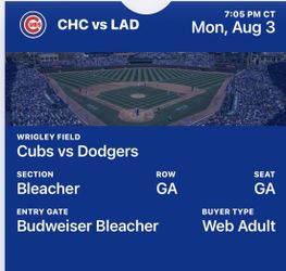 Dodgers vs Cubs