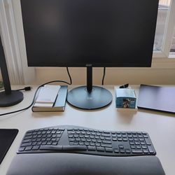 Logitech Ergo Keyboard And Acer Monitor