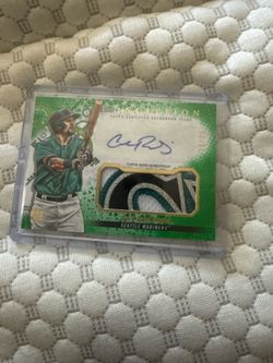 Cal Raleigh rookie 29/99 patch auto