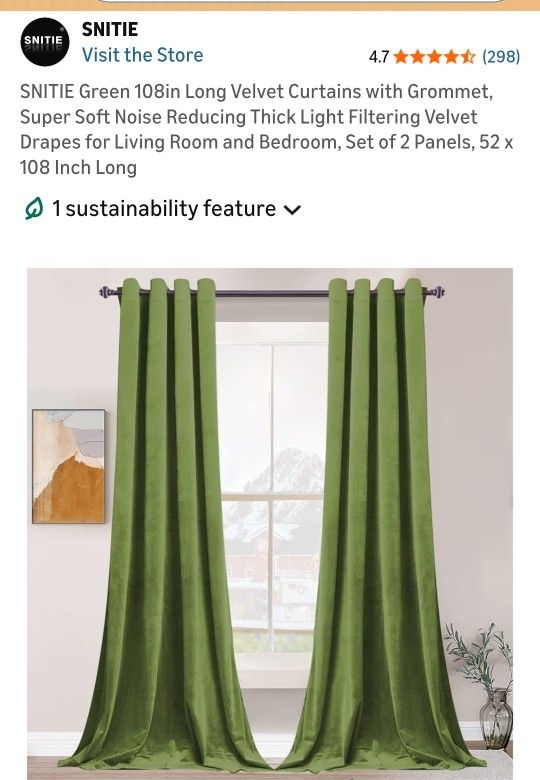 Curtains - Green