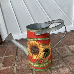 Sunflower Watering Can Decor