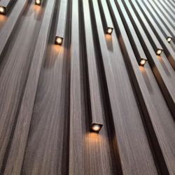 WPC Wall Panel Slate + LED light 
