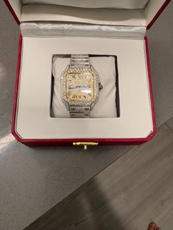 Mossanite Cartier watch