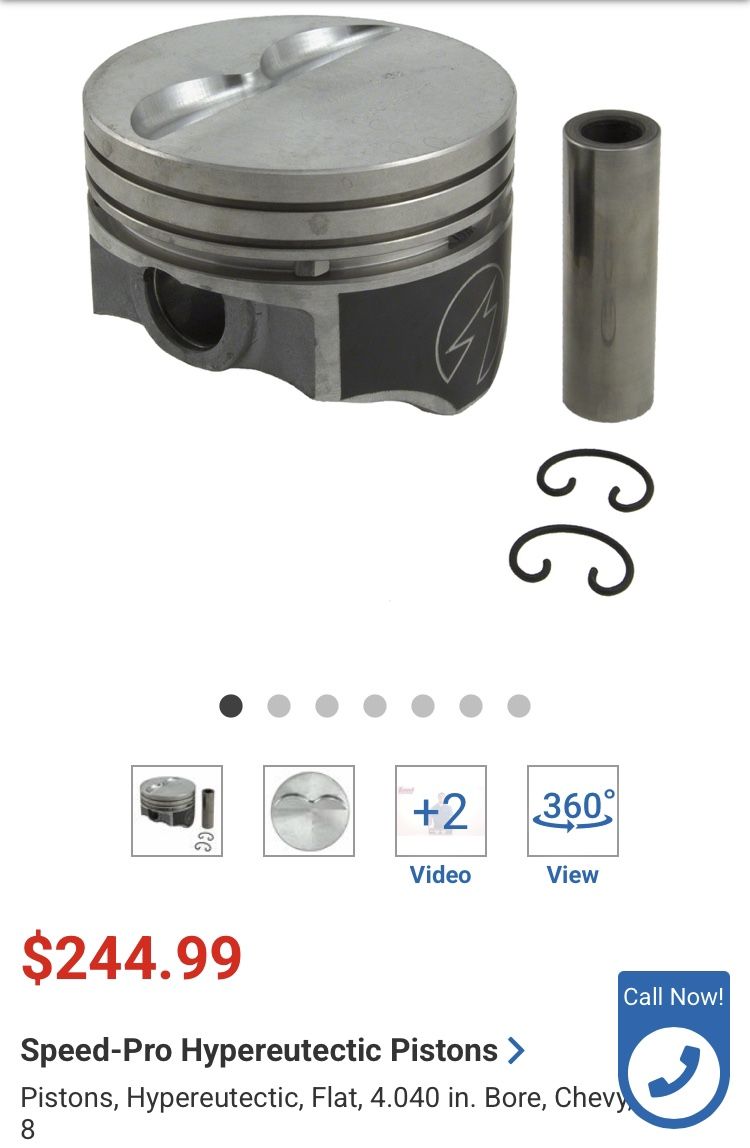 SBC 350 4.040” Pistons Weight Matched Set
