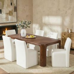 Jayden Creation 84" Walnut Dining Table