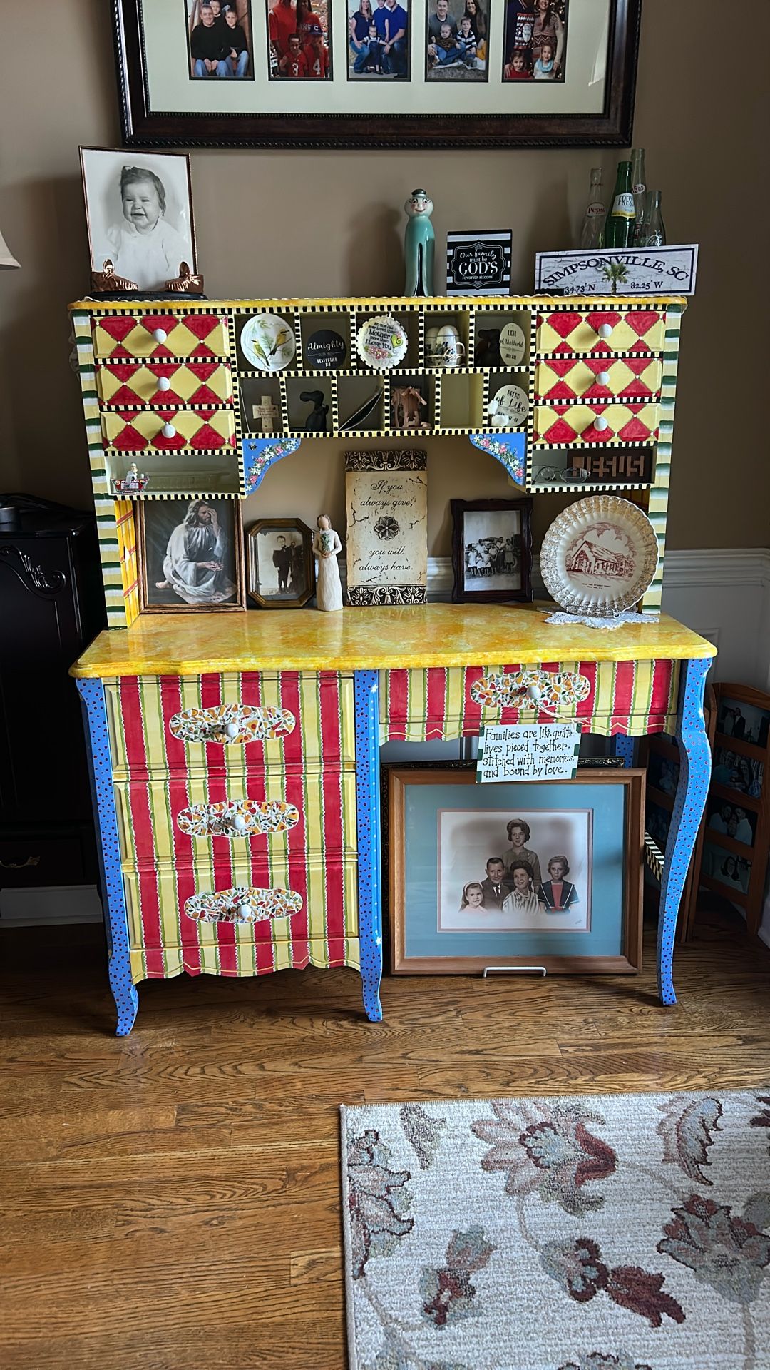 Colorful Hand painted Desk