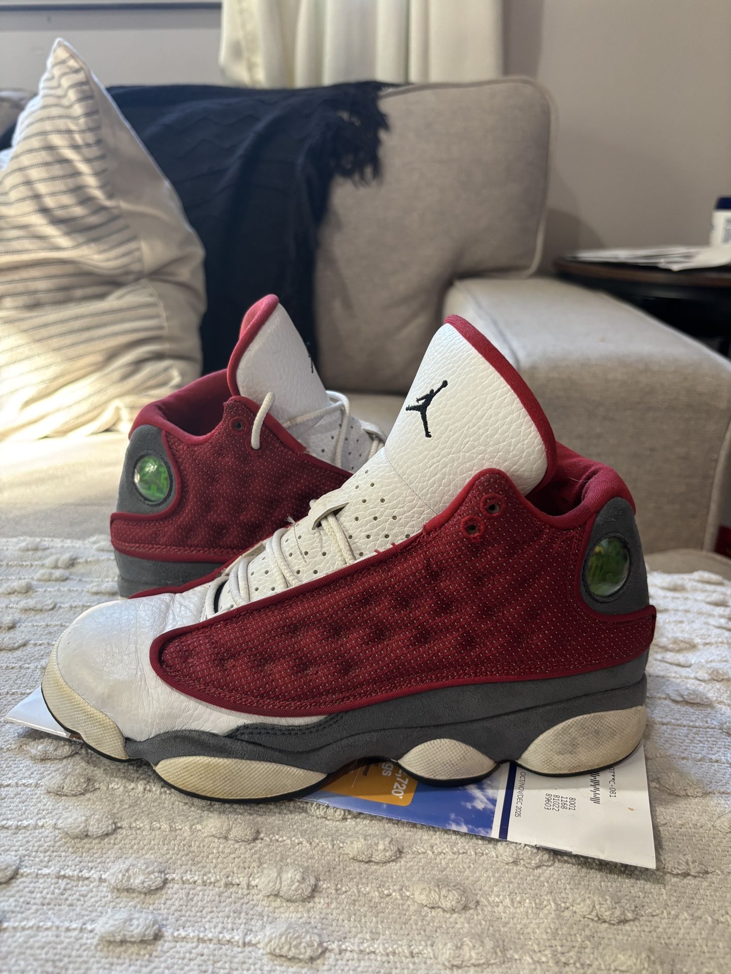 Nike Air Jordan 13 Retro Gym Red Flint 2021 DJ5982-600 Size 6Y Women 7.5-8