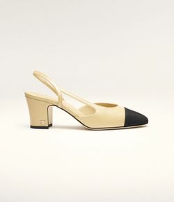 Chanel Classic Slingback Round Toe Pumps Size 40 