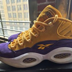 Sneakersnstuff x Reebok Question Mid "Crocus" (2013) V48992 Size 12 Purple Gold