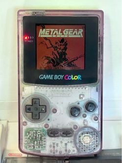 Nintendo Game Boy Color Clear + Metal Gear Solid, GTA 2 & Bass Masters - Tested