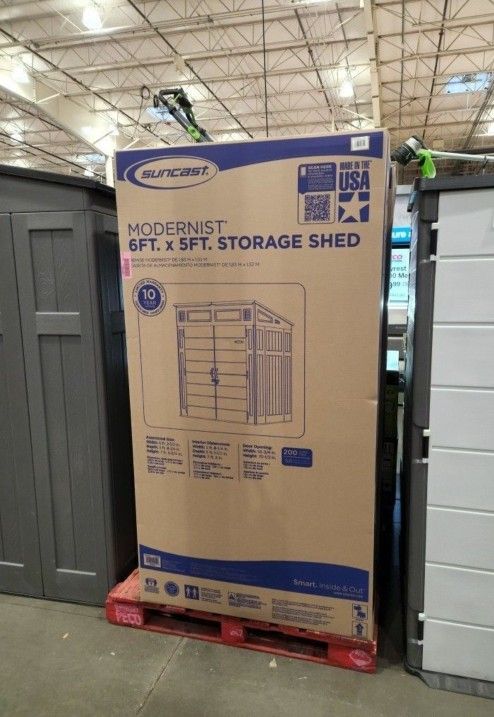 Storage Shed by Suncast. Size 6' x 5' , is $799.99 in Costco