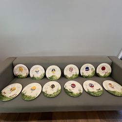 12 11.5 One Of A Kind Dinner Plates Made By Local Artist 
