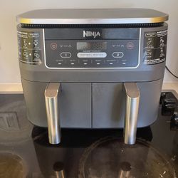 Ninja Foodi 8qt Original Dualzone 2 Basket Air Fryer with 6 functions - DZ201: Stainless Steel, Digital Control, Dishwasher-Safe