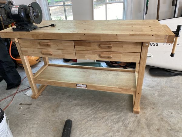 60 inch Windsor design work bench with drawers for Sale in Monroe, NC ...