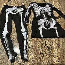 Halloween Costume Women’s Size, Small Skeleton, Leggings, And Top