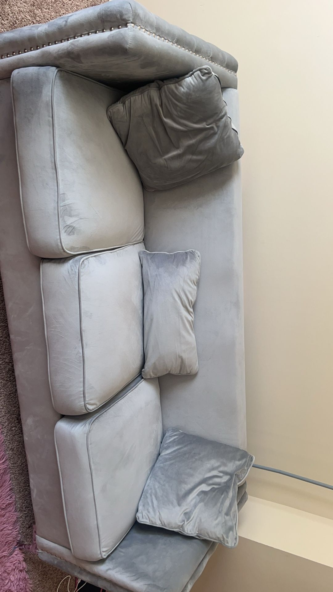 Velvet Gray couches