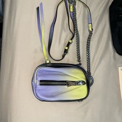 Aimee Kestenberg Tamitha Reef Ombré Green & Purple Leather Crossbody Handbag (NEW)