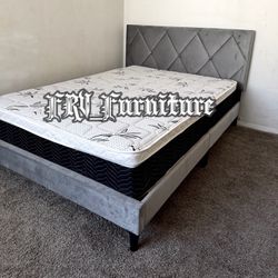New Full Bed Frame With Mattress $280