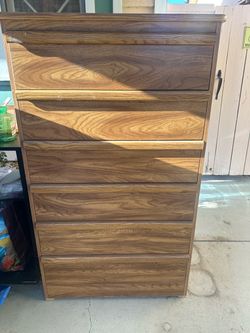 6-Drawer Tall Wood Dresser