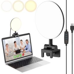 Video Conference Lighting 4.0" Ring Light for Computer Laptop Monitor