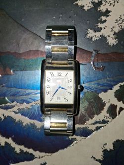 Coach Swiss Quartz Tank-Style Watch