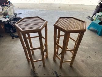 Bamboo bar stools set of 2 brand new