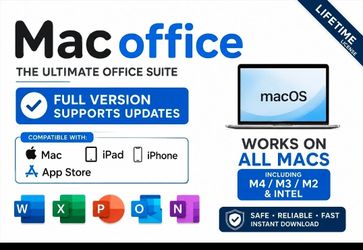 Microsoft Office 2024 for Mac & Windows | Lifetime License | Word, Excel, PowerPoint