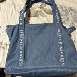 Guess Denim Tote Bag. Fit All Laptop, Documents 