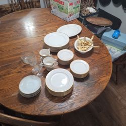 Discontinued China Set  With Serving Bowl And Tea Set