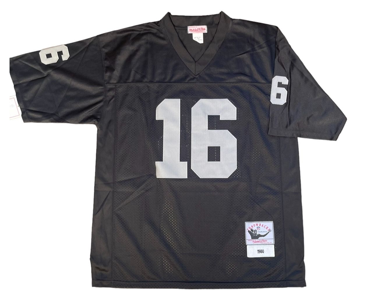 Size (50) 2XL NFL Raiders Mitchell & Ness Throwbacks #16 Jim Plunkett Jersey New With Tags