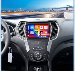 4G+64G] Android Car Radio for Hyundai Santa Fe IX45 2013 2014 2015 2016 2017 2018 with Carplay Android Auto 9 Inch Touch Screen Bluetooth FM RDS 32EQ/