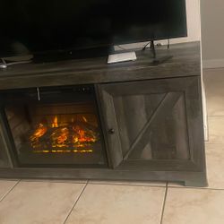 Tv Stand /w Fire Place 