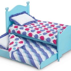 American Girl Doll Blue Trundle Bed