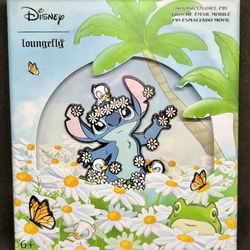 Loungefly Disney Lilo & Stitch Daisies LE 3500 3” Sliding Enamel Pin NWT