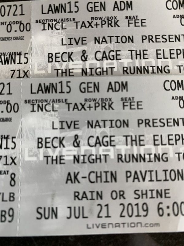 Cage the Elephant Beck Concert tonight