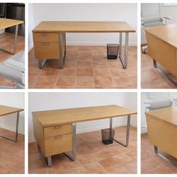 Modern Wood Desk with Drawers – Clean, Minimal Design