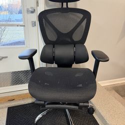 Brand New Black Mesh Tall Back All Mesh Ergonomic Office Chair w/Adjustable Armrests & 3D Lumbar  