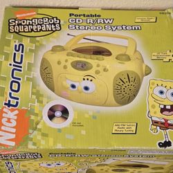 SpongeBob SquarePants Portable CD-R/RW Stereo System.