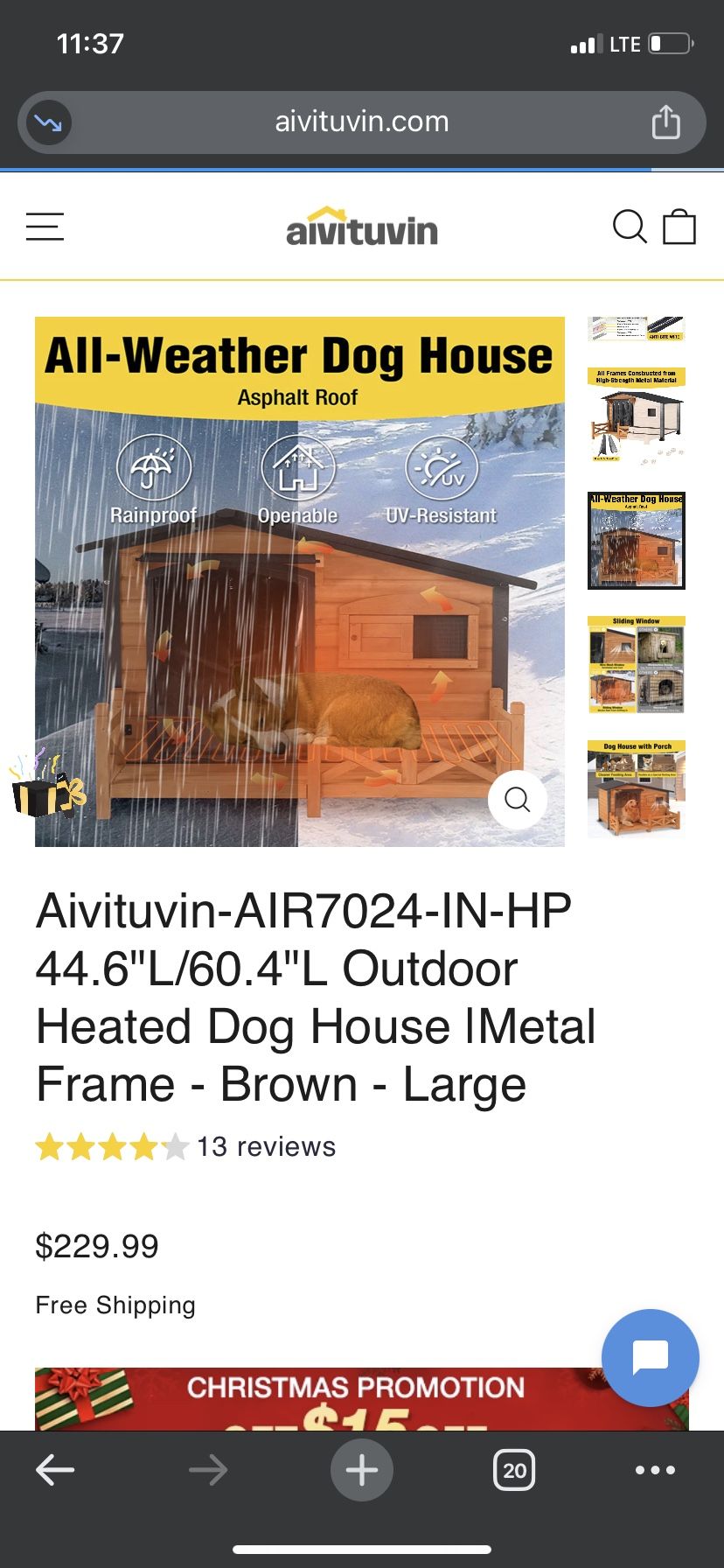 Dog House With Heating Pad 