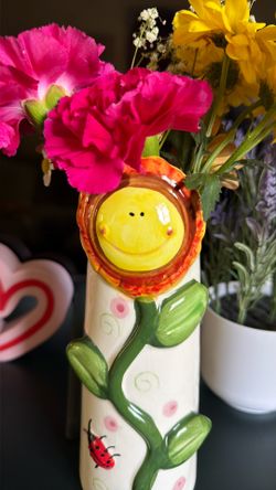 Ceramic Sunflower Vase