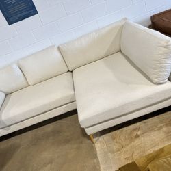 Chamberlain Beige Boucle Sectional Sofa Right Facing Chaise