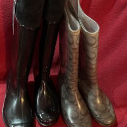 THT/COACH RAIN BOOTS  Huge Drop Make A Offer 