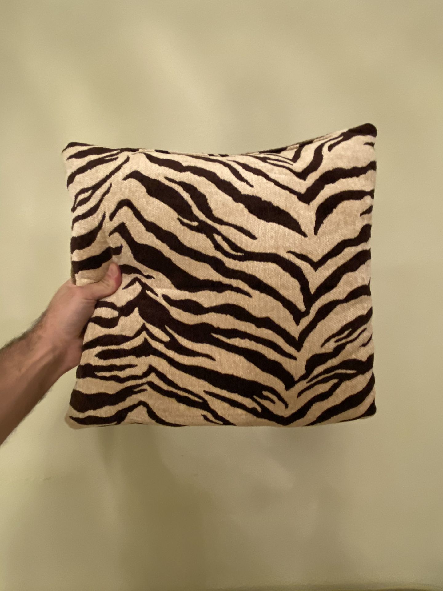 Safari Animal Print Zebra Print Tiger Print Accent Pillow Living Room Bedroom Decor