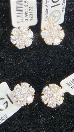Lab diamond earrings (CHECK THE DESCRIPTION)